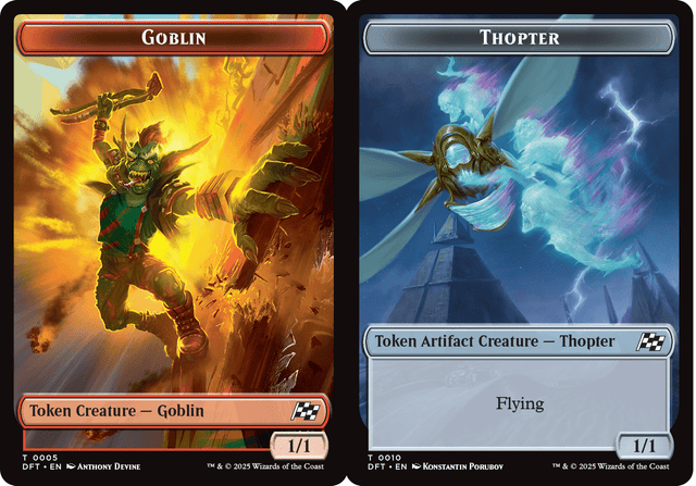 Goblin // Thopter (0010) Double-Sided Token